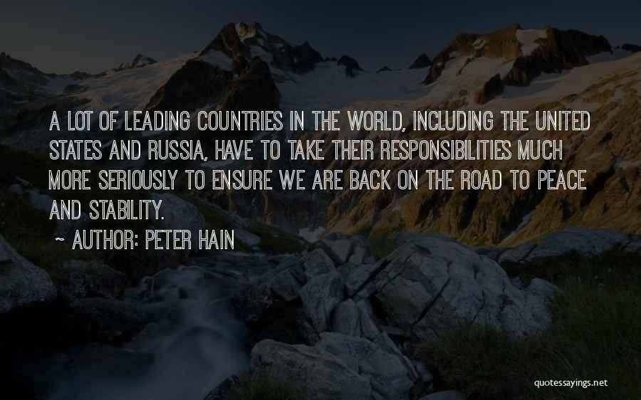 Road Leading Quotes By Peter Hain
