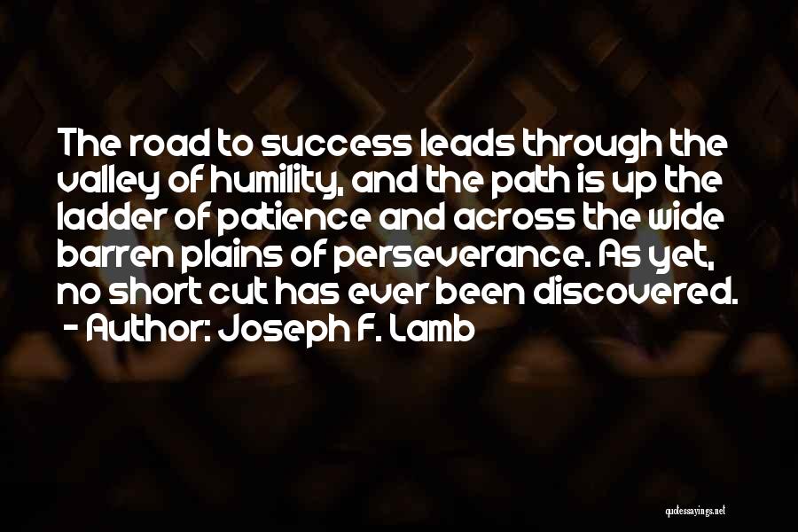 Road To Success Quotes By Joseph F. Lamb