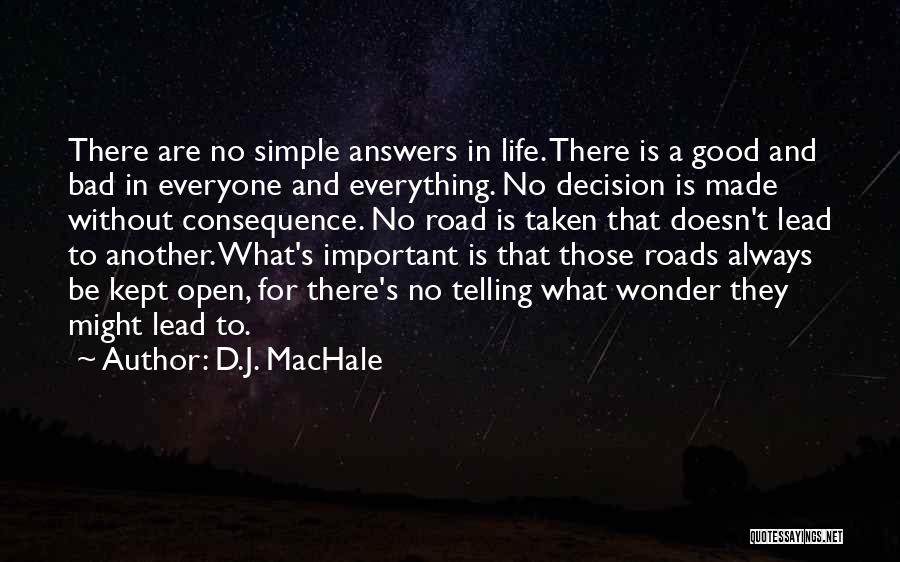 Roads Not Taken Quotes By D.J. MacHale