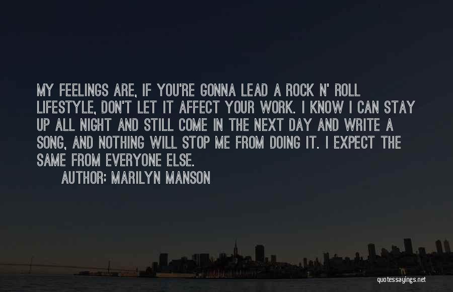 Rock And Roll Lifestyle Quotes By Marilyn Manson