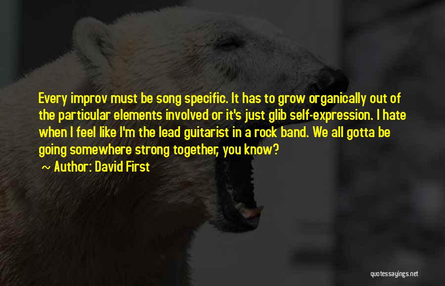 Rock Band Song Quotes By David First