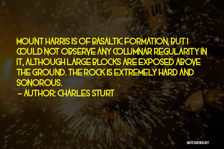 Rock Hard Quotes By Charles Sturt