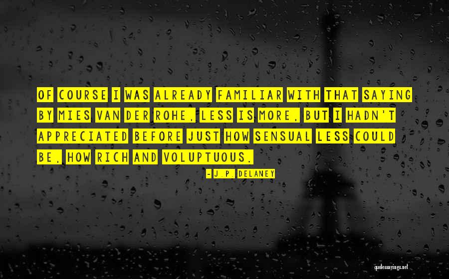 Rohe Quotes By J.P. Delaney Rohe Quotes By J.P. Delaney