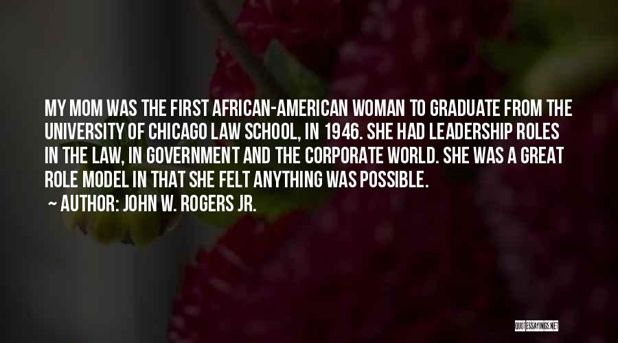 Role Of Leadership Quotes By John W. Rogers Jr.