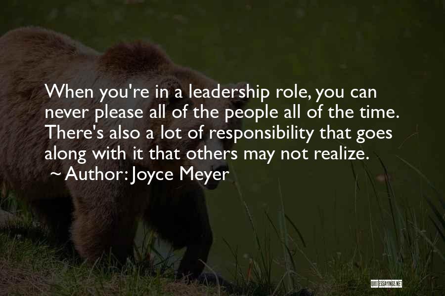 Role Of Leadership Quotes By Joyce Meyer