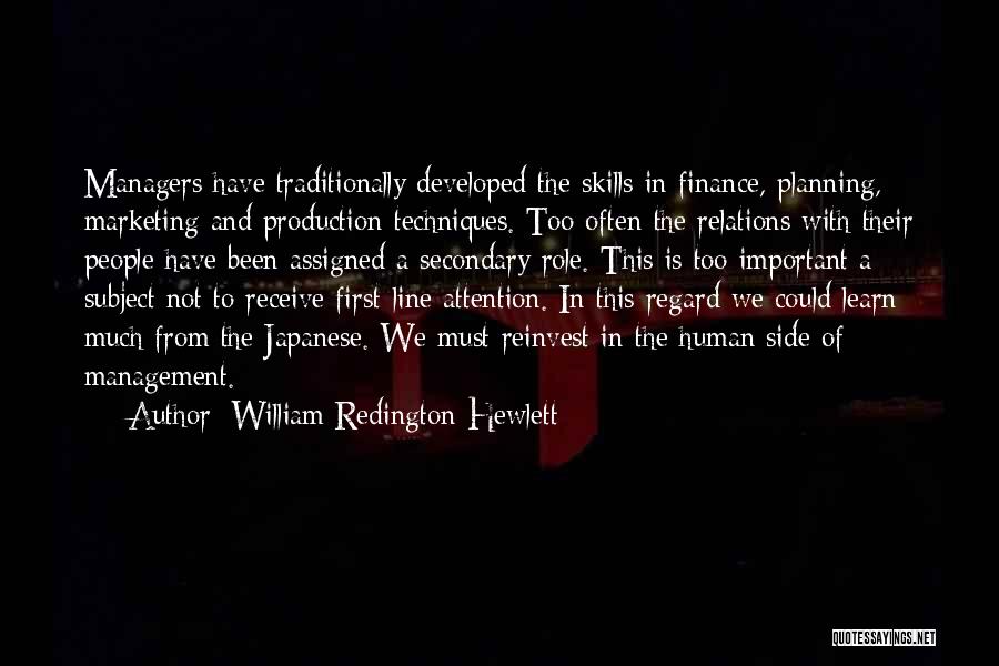 Role Of Marketing Quotes By William Redington Hewlett
