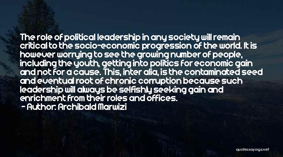 Role Of Youth In Politics Quotes By Archibald Marwizi