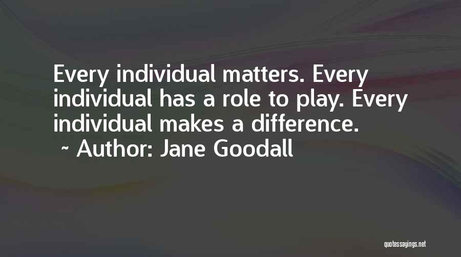 Role Play Quotes By Jane Goodall