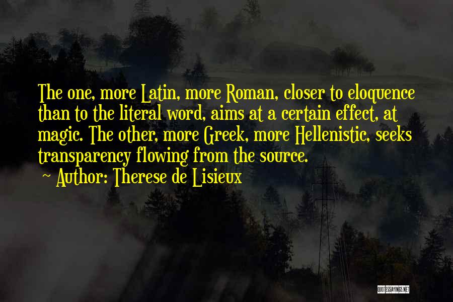 Roman Latin Quotes By Therese De Lisieux