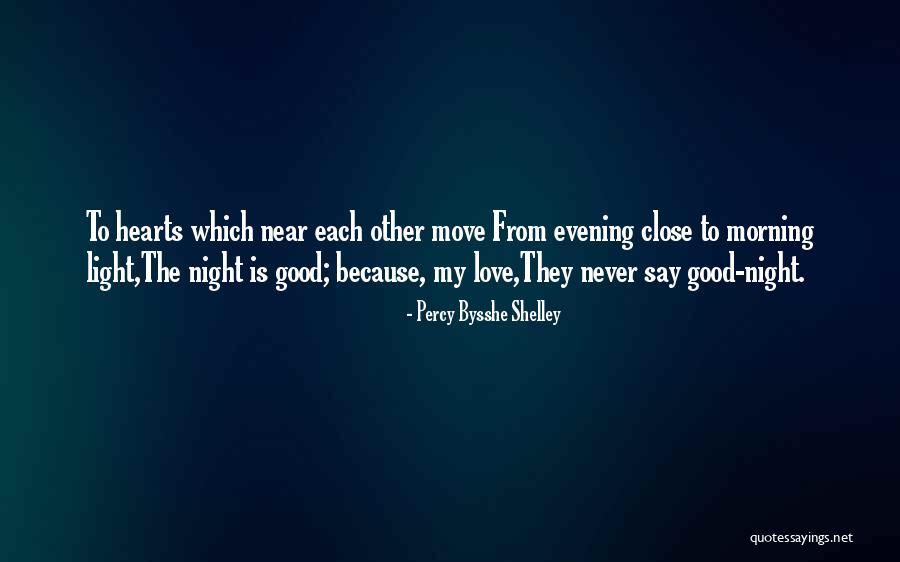 Romantic Good Night Love Quotes By Percy Bysshe Shelley