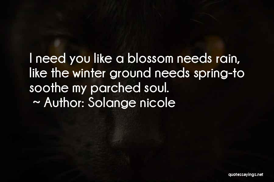 Romantic Rain Quotes By Solange Nicole