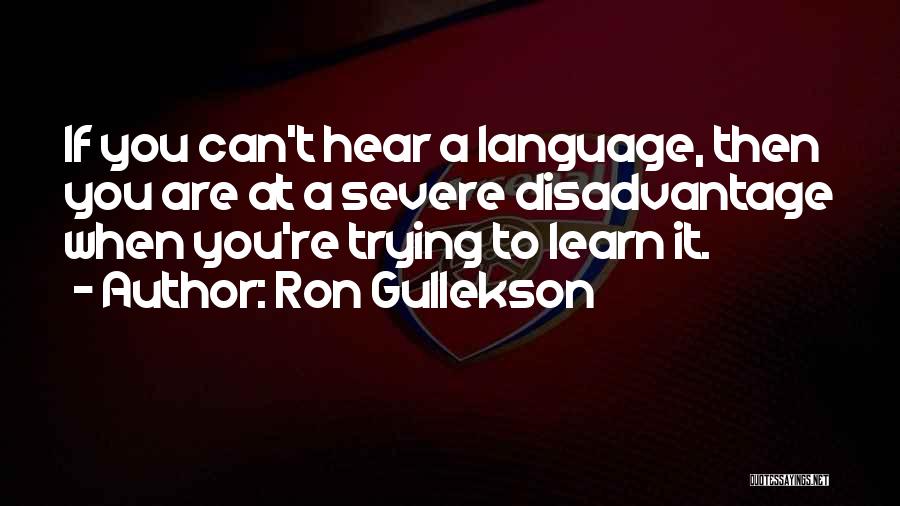 Ron Gullekson Quotes 176376