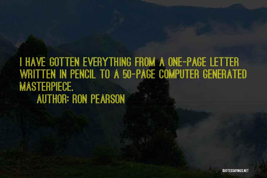 Ron Pearson Quotes 2187619