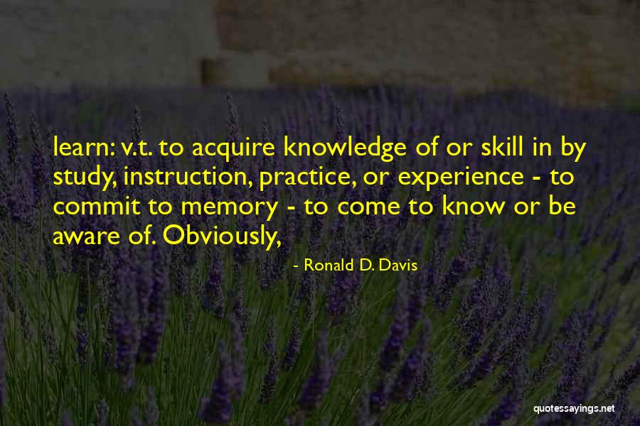 Ronald D. Davis Quotes 791054 Ronald D. Davis Quotes 791054