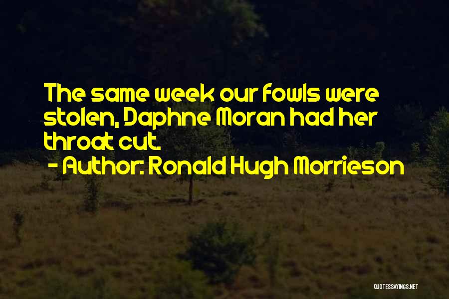 Ronald Hugh Morrieson Quotes 1022360