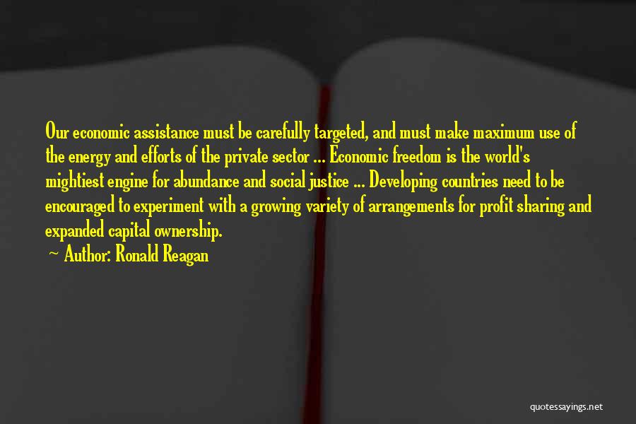 Ronald Reagan Private Sector Quotes By Ronald Reagan