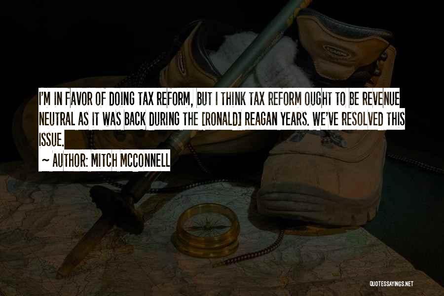 Ronald Reagan Tax Quotes By Mitch McConnell