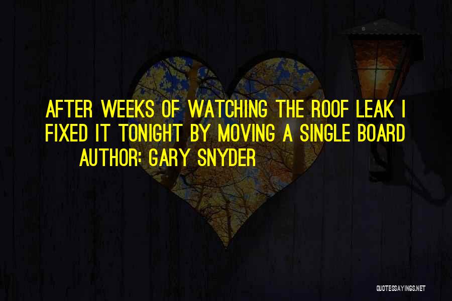 Roof Leak Quotes By Gary Snyder