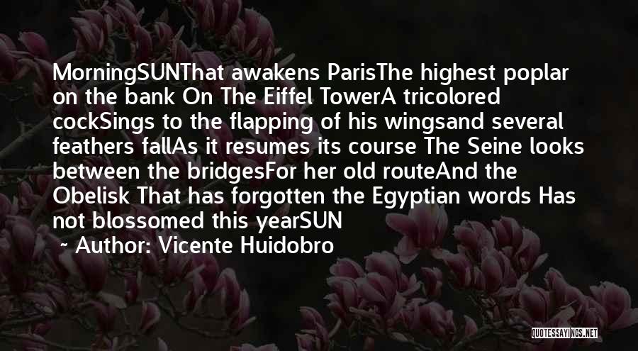 Rooster Morning Quotes By Vicente Huidobro
