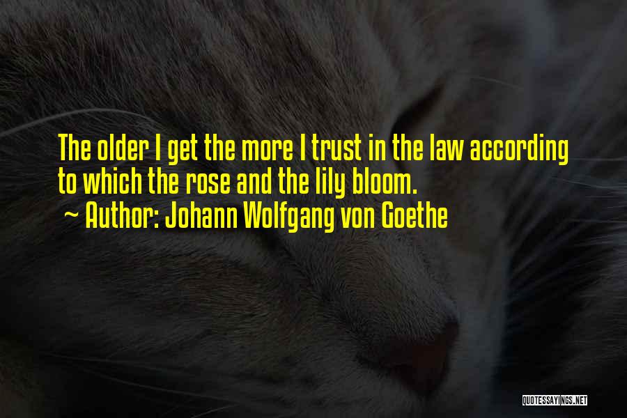 Rose And Lily Quotes By Johann Wolfgang Von Goethe