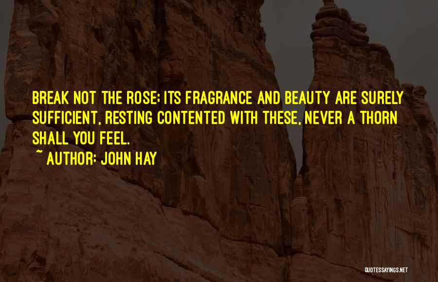 Rose Beauty Quotes By John Hay
