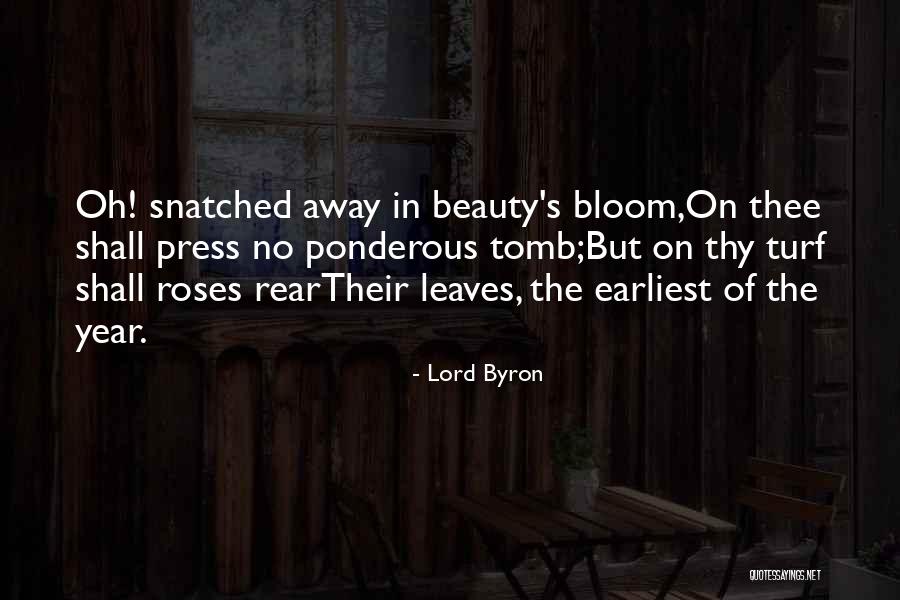 Rose Beauty Quotes By Lord Byron