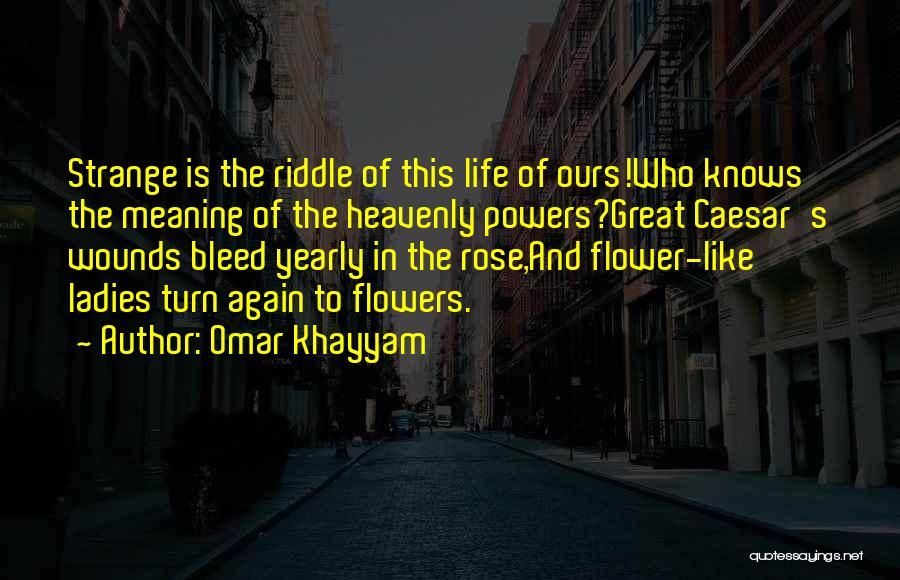 Rose Flowers Quotes By Omar Khayyam