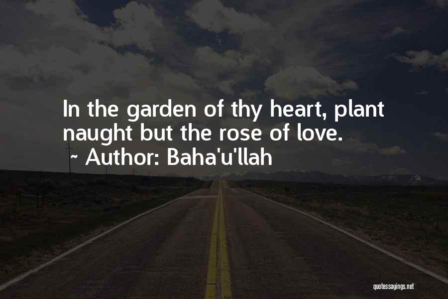 Rose Garden Love Quotes By Baha'u'llah