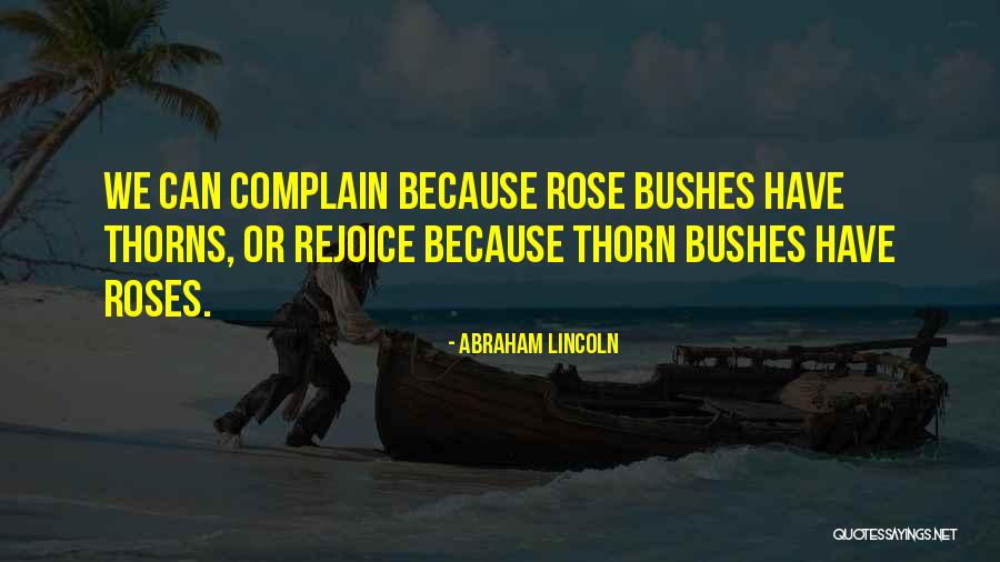 Rose Thorns Quotes By Abraham Lincoln