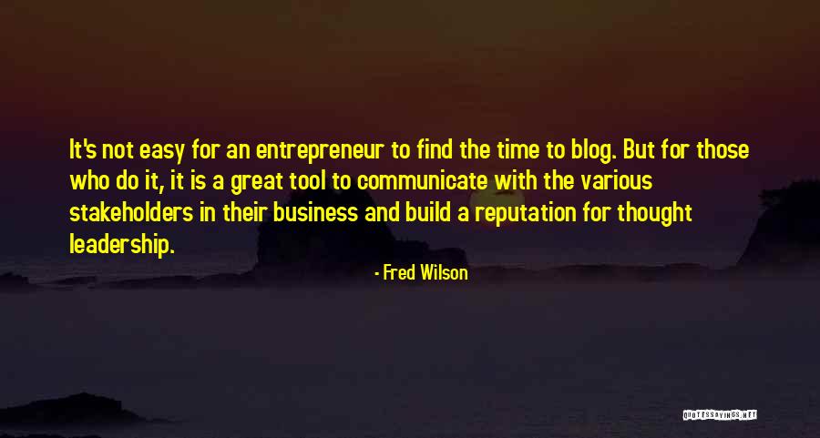 Rosenbauer Avenger Quotes By Fred Wilson Rosenbauer Avenger Quotes By Fred Wilson