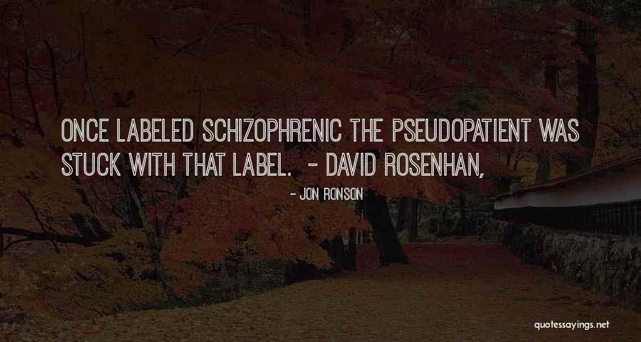 Rosenhan Quotes By Jon Ronson Rosenhan Quotes By Jon Ronson