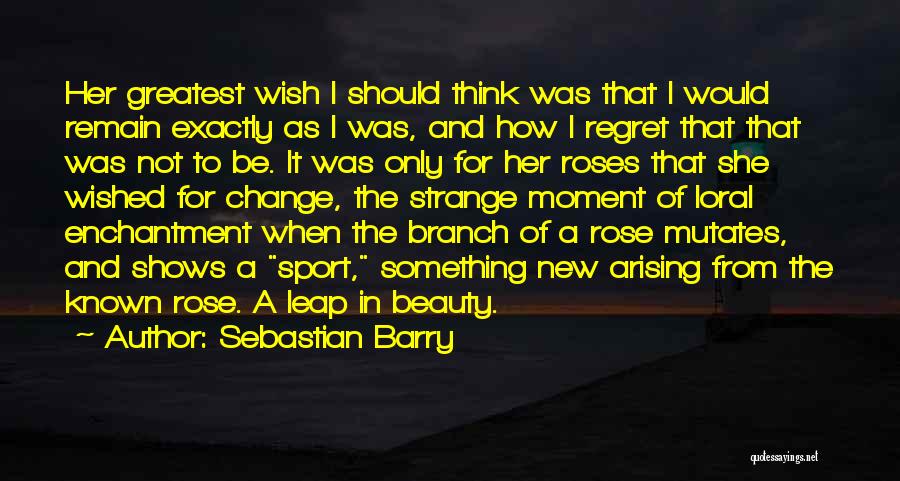 Roses And Beauty Quotes By Sebastian Barry
