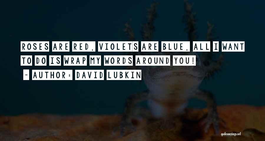 Roses Are Red Violets Are Blue Quotes By David Lubkin