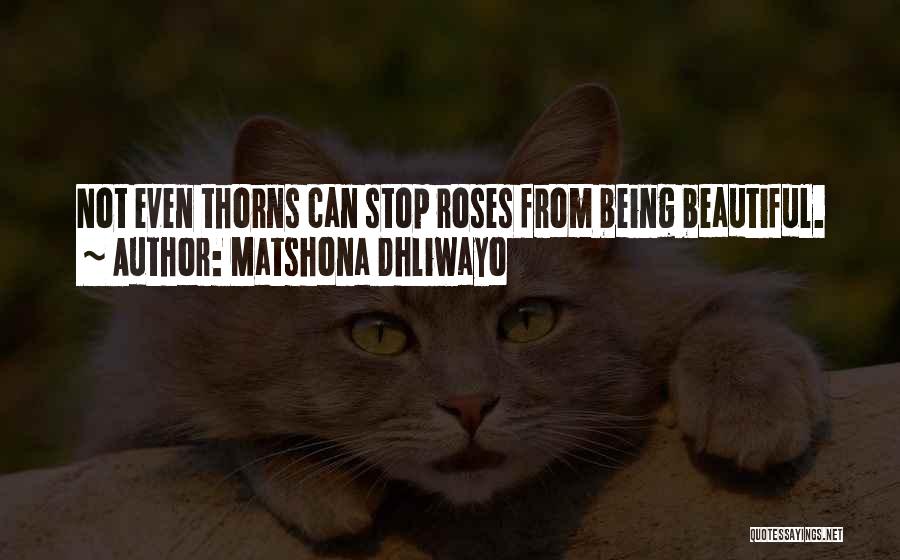 Roses Thorns Quotes By Matshona Dhliwayo