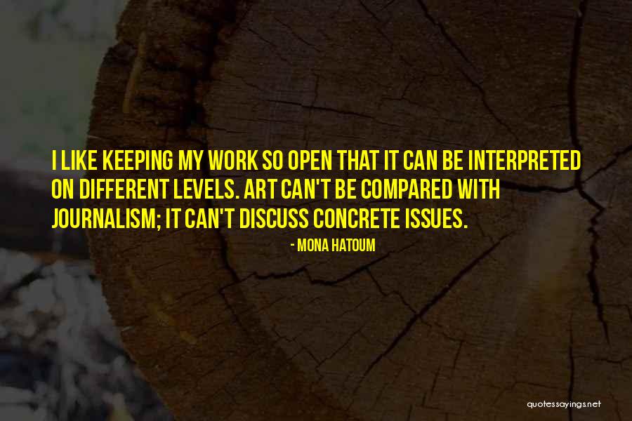 Rosti Calabasas Quotes By Mona Hatoum Rosti Calabasas Quotes By Mona Hatoum