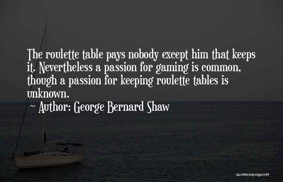 Roulette Gambling Quotes By George Bernard Shaw