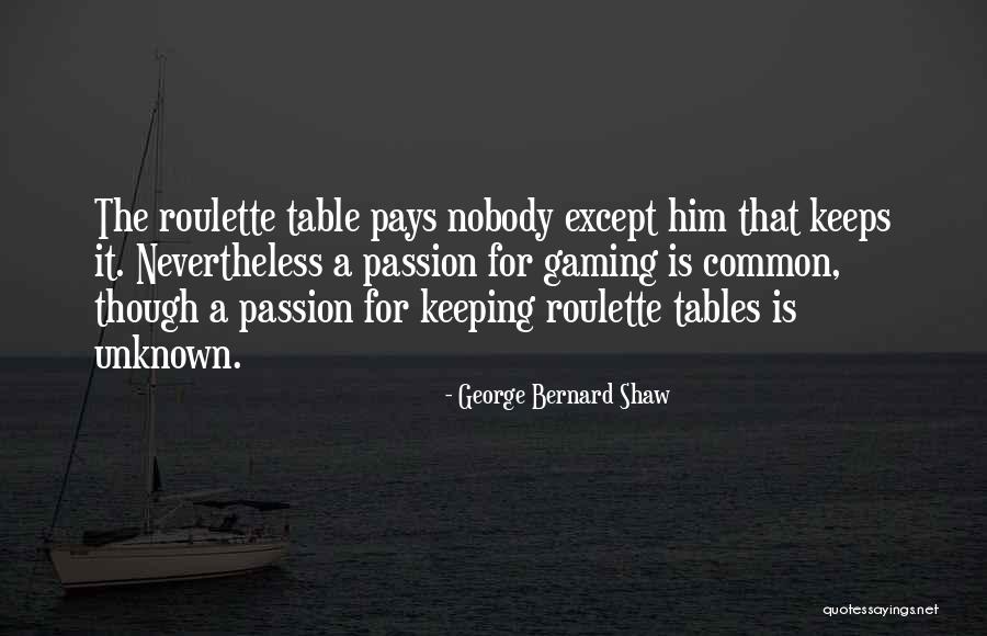 Roulette Gambling Quotes By George Bernard Shaw