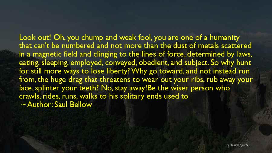 Rub In Your Face Quotes By Saul Bellow