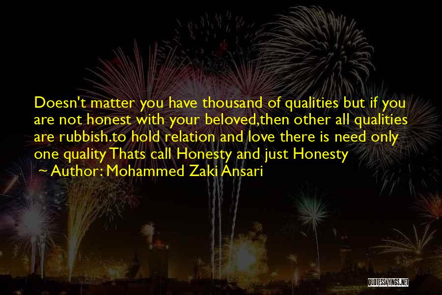 Rubbish Love Quotes By Mohammed Zaki Ansari