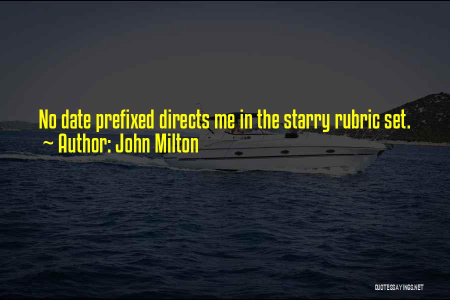 Rubric Quotes By John Milton