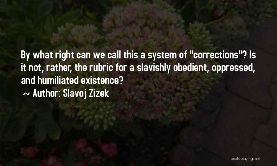 Rubric Quotes By Slavoj Zizek