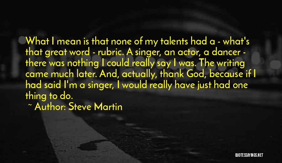 Rubric Quotes By Steve Martin