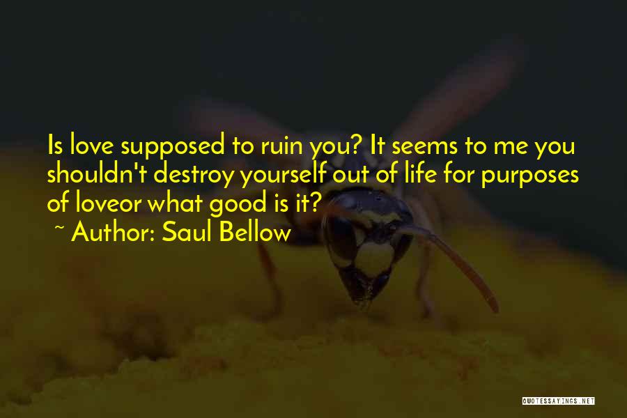 Ruin Love Quotes By Saul Bellow