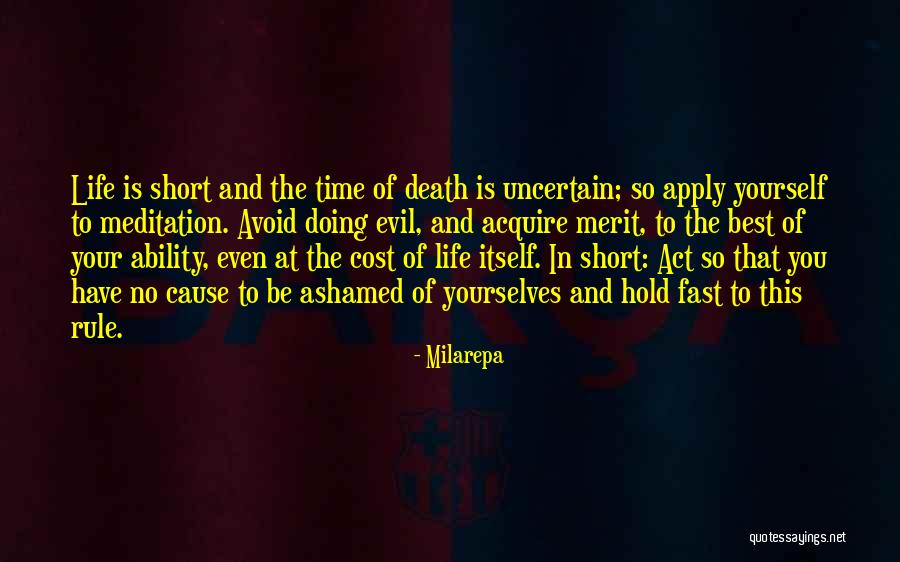 Rule And Act Quotes By Milarepa