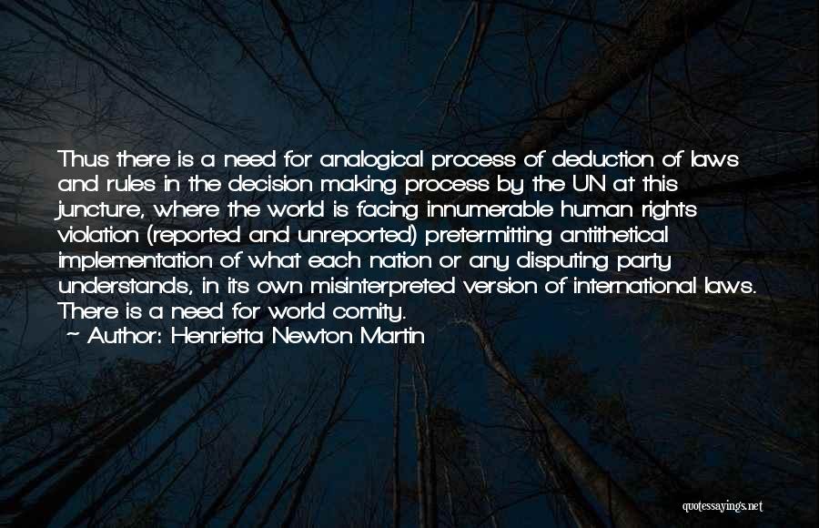 Rules And Implementation Quotes By Henrietta Newton Martin