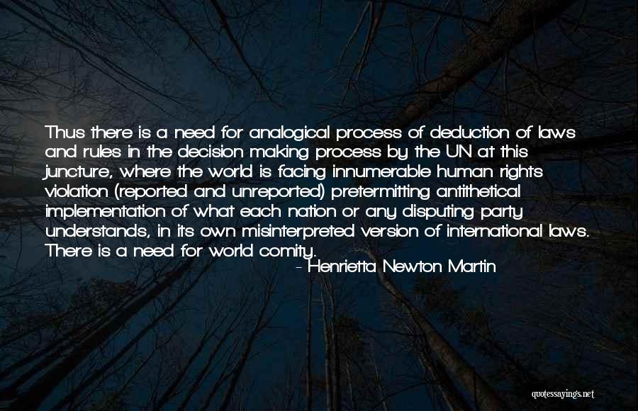 Rules And Implementation Quotes By Henrietta Newton Martin