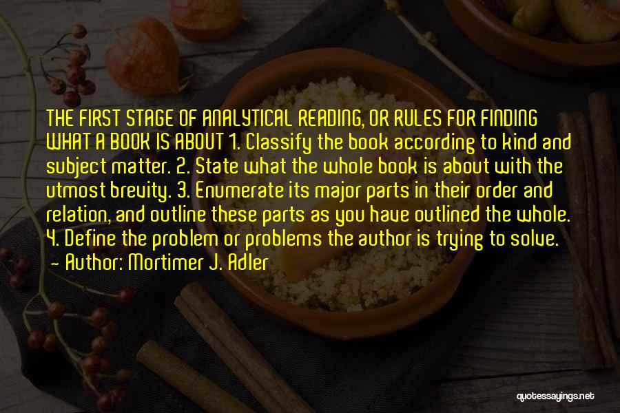 Rules And Order Quotes By Mortimer J. Adler