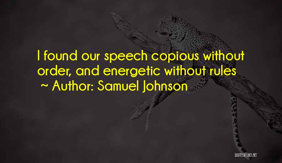 Rules And Order Quotes By Samuel Johnson