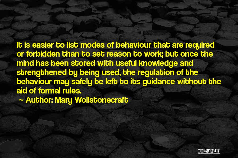 Rules And Regulation Quotes By Mary Wollstonecraft