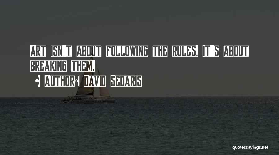 Rules Breaking Quotes By David Sedaris